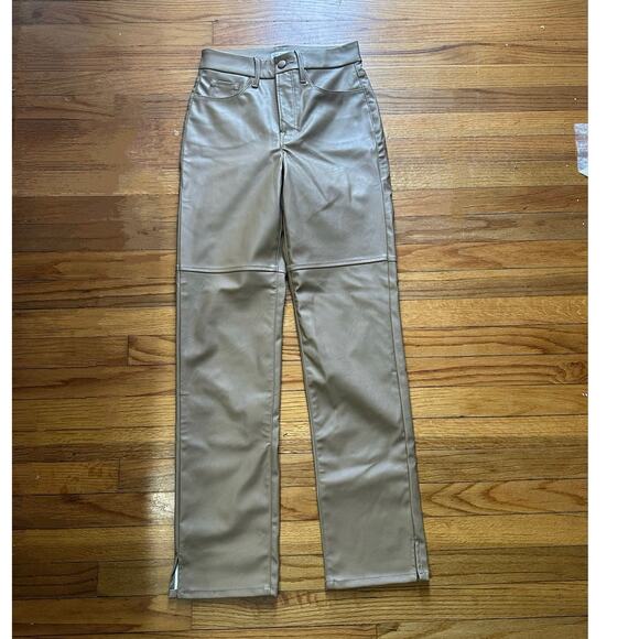 Good American Better Than Leather Good Boy Faux Leather Pants - Picture 1 of 9